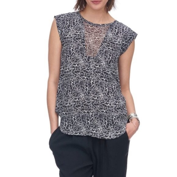 NWOT Rebecca Taylor Silk Etch Charlie Blouse - Picture 1 of 9